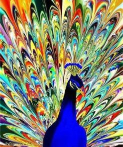 Colored Peacock Paint By Numbers