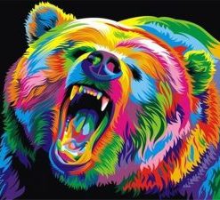 Colorful Bear Paint By Numbers