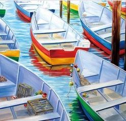 Colorful Boats Paint By Numbers