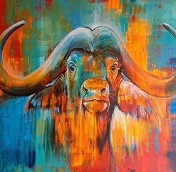 Colorful Buffalo Paint By Numbers