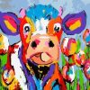 Colorful Cow Paint By Numbers