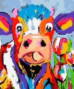 Colorful Cow Paint By Numbers