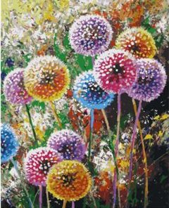 Colorful Dandelion Paint By Numbers