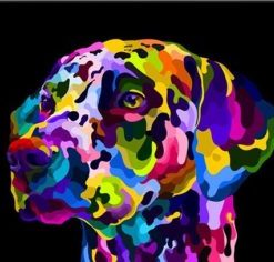 Colorful Dog Paint By Numbers