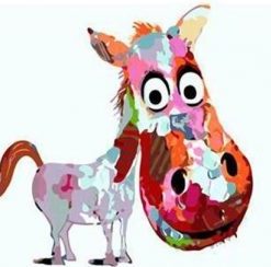 Colorful Donkey Paint By Numbers