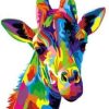 Colorful Giraffe Paint By Numbers