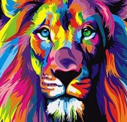 Colorful Lions Paint By Numbers