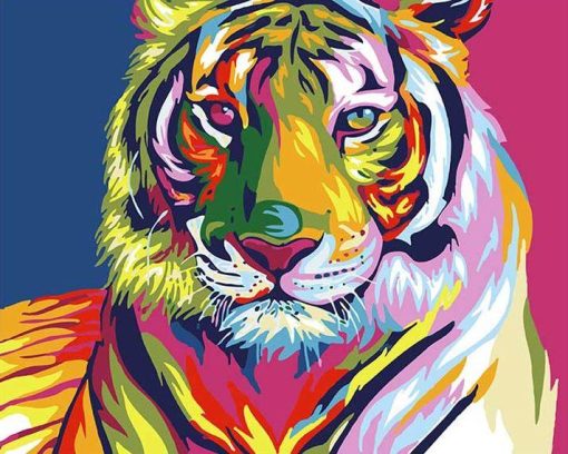 Colorful Tiger Animals Paint By Numbers