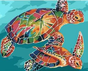 Colorful Tortoise Paint By Numbers