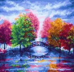 Colorful Trees Paint By Numbers