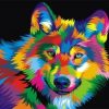 Colorful Wolf Paint By Numbers