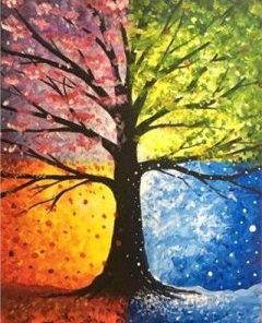 Colors Tree Paint By Numbers