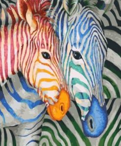 Colors Zebras Paint By Numbers