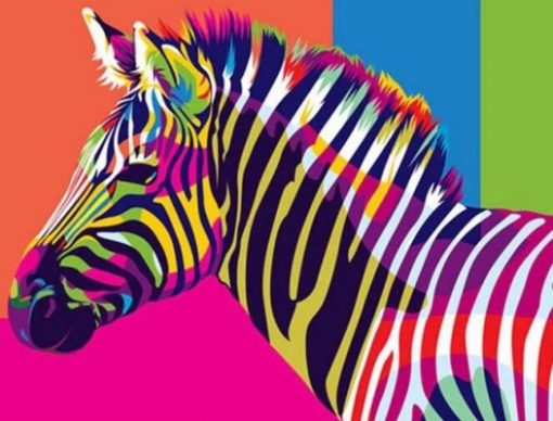 Colors Zebra Paint By Numbers