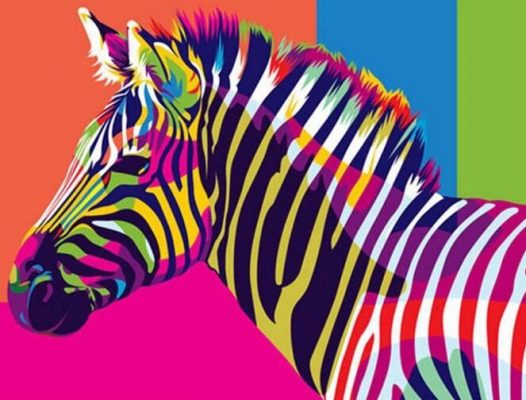 Colors Zebra Paint By Numbers