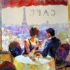 Couple in Café Paint By Numbers