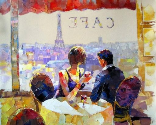 Couple in Café Paint By Numbers