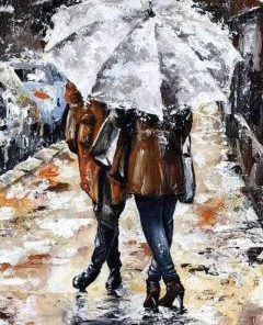 Couples Umbrella Paint By Numbers