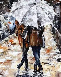 Couples Umbrella Paint By Numbers