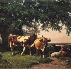 Cows Under Trees Paint By Numbers