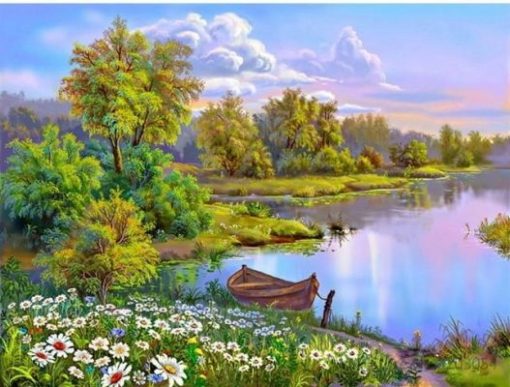 Daisies Lake Paint By Numbers