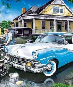 Day Of Car Wash Vintage Paint By Numbers