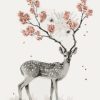 Deer With Flower Paint By Numbers