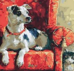 Dog On Couch Paint By Numbers