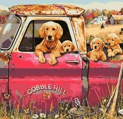 Dogs In Truck Paint By Numbers