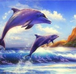 Dolphin In Waves Paint By Numbers