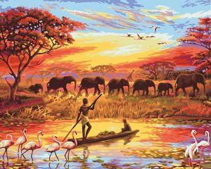 Elephants Art Paint By Numbers