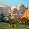 Elk In Sawtooth Paint By Numbers