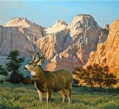 Elk In Sawtooth Paint By Numbers