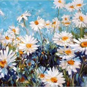 Field of Daisies by Gogh Paint By Numbers