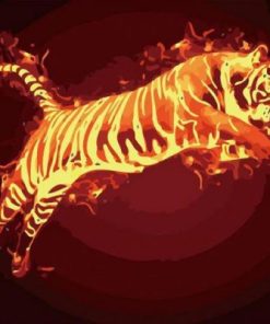 Flame Tiger Paint By Numbers