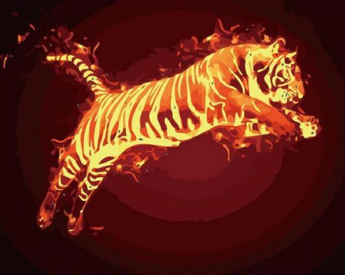 Flame Tiger Paint By Numbers