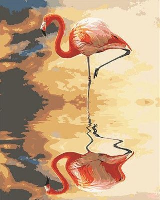 Flamingo paint by numbers