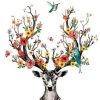 Floral Antlers Paint By Numbers