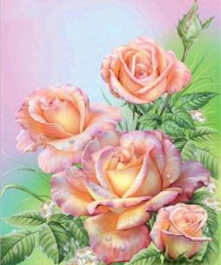 Flowered Roses Paint By Numbers