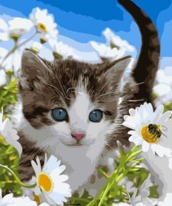 Flowers Cat Paint By Numbers