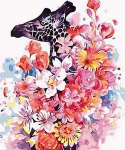 Flowers Giraffe Paint By Numbers