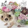 Flowers Hedgehog Paint By Numbers