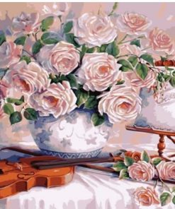 Flowers and Violin Paint By Numbers