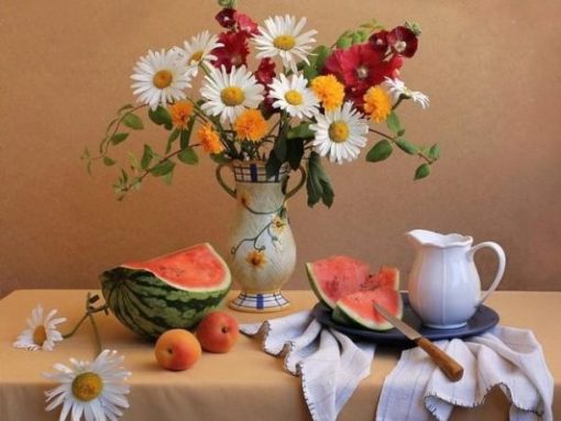 Fruits and Flowers Paint By Numbers