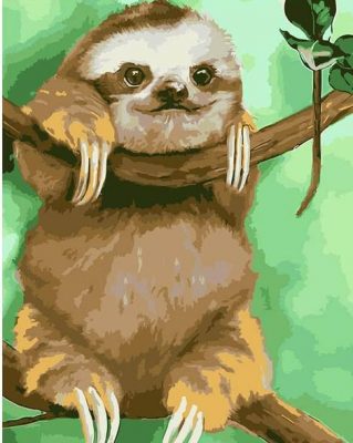 Funny Sloth paint by numbers