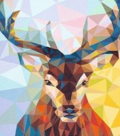 Geometric Deer Paint By Numbers