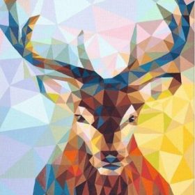 Geometric Deer Paint By Numbers