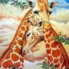 Giraffes Hugging Paint By Numbers