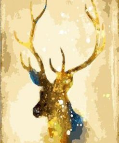 Gold Deer Paint By Numbers