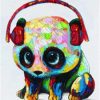 Headphones Panda Paint By Numbers